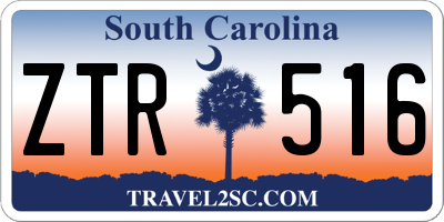SC license plate ZTR516