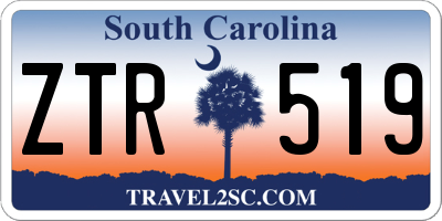 SC license plate ZTR519