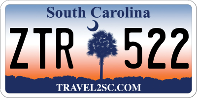SC license plate ZTR522