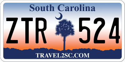 SC license plate ZTR524