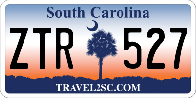 SC license plate ZTR527