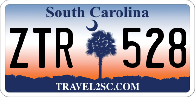 SC license plate ZTR528