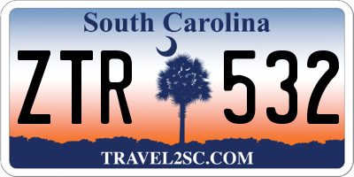 SC license plate ZTR532