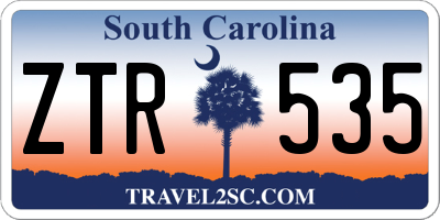 SC license plate ZTR535