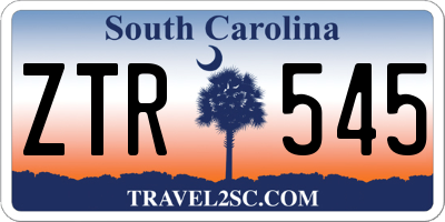 SC license plate ZTR545