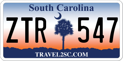 SC license plate ZTR547