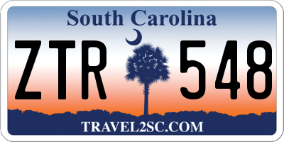 SC license plate ZTR548