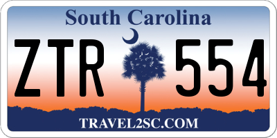 SC license plate ZTR554
