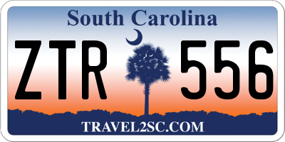 SC license plate ZTR556