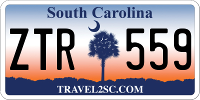 SC license plate ZTR559