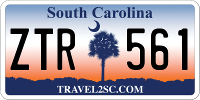 SC license plate ZTR561