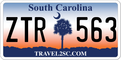 SC license plate ZTR563