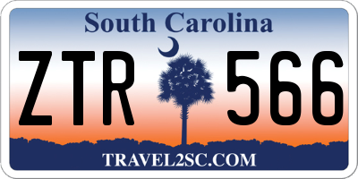 SC license plate ZTR566