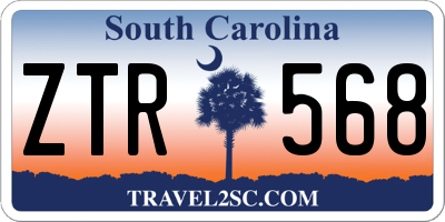 SC license plate ZTR568