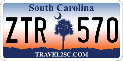 SC license plate ZTR570