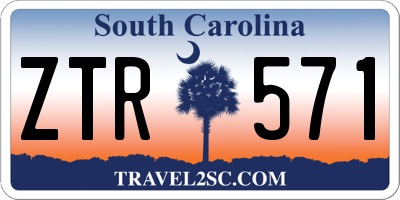 SC license plate ZTR571