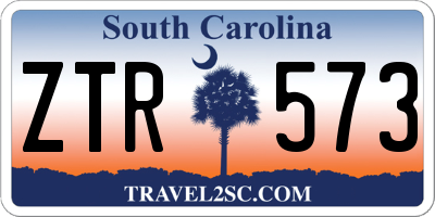 SC license plate ZTR573