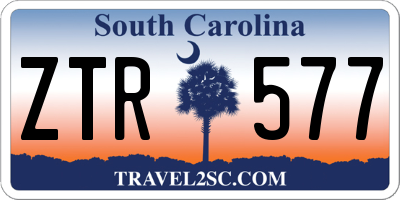 SC license plate ZTR577