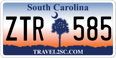 SC license plate ZTR585