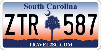 SC license plate ZTR587