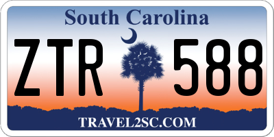 SC license plate ZTR588