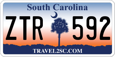 SC license plate ZTR592