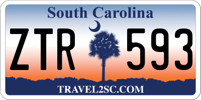 SC license plate ZTR593