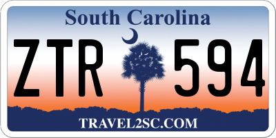 SC license plate ZTR594