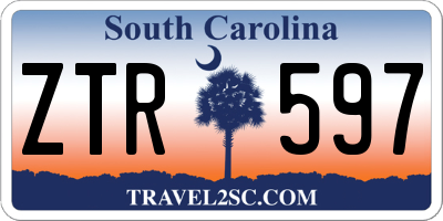 SC license plate ZTR597