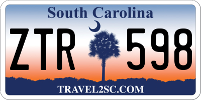 SC license plate ZTR598