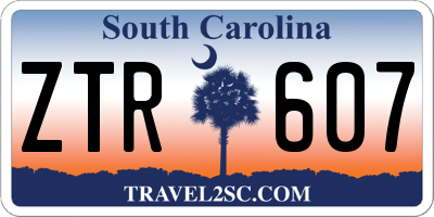 SC license plate ZTR607