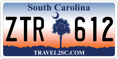 SC license plate ZTR612
