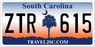 SC license plate ZTR615