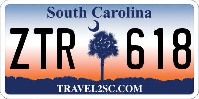 SC license plate ZTR618