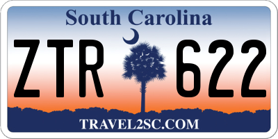 SC license plate ZTR622