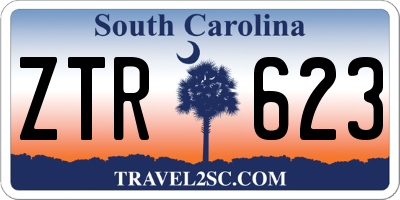 SC license plate ZTR623