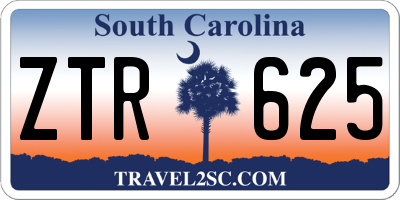SC license plate ZTR625