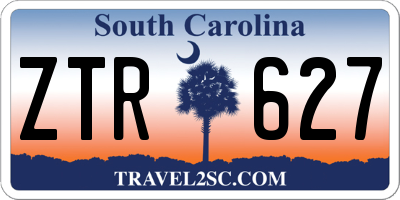 SC license plate ZTR627
