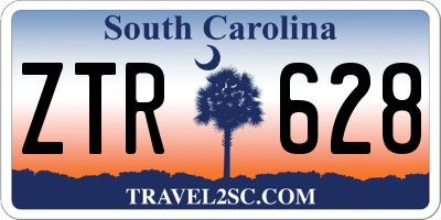SC license plate ZTR628