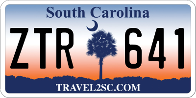 SC license plate ZTR641