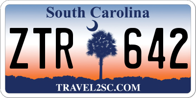 SC license plate ZTR642