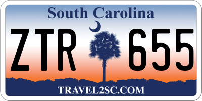 SC license plate ZTR655