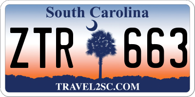 SC license plate ZTR663
