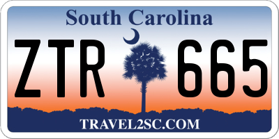 SC license plate ZTR665