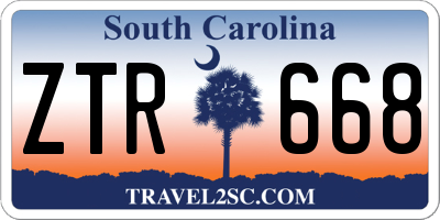 SC license plate ZTR668