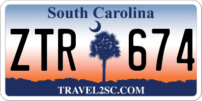 SC license plate ZTR674