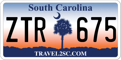 SC license plate ZTR675