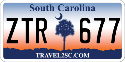 SC license plate ZTR677