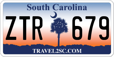 SC license plate ZTR679