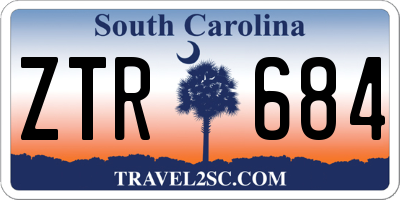 SC license plate ZTR684